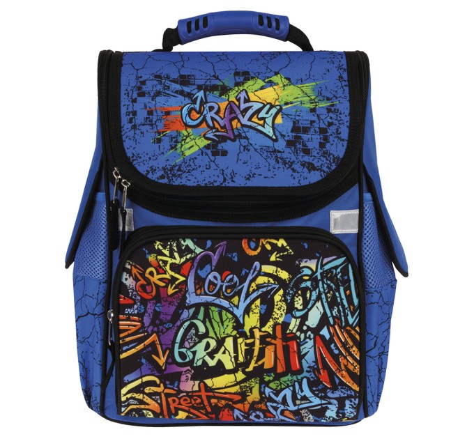 Ранец школьный Junior «Graffiti», 1 отделение, 3 кармана, анатомическая спинка Uni_17770
