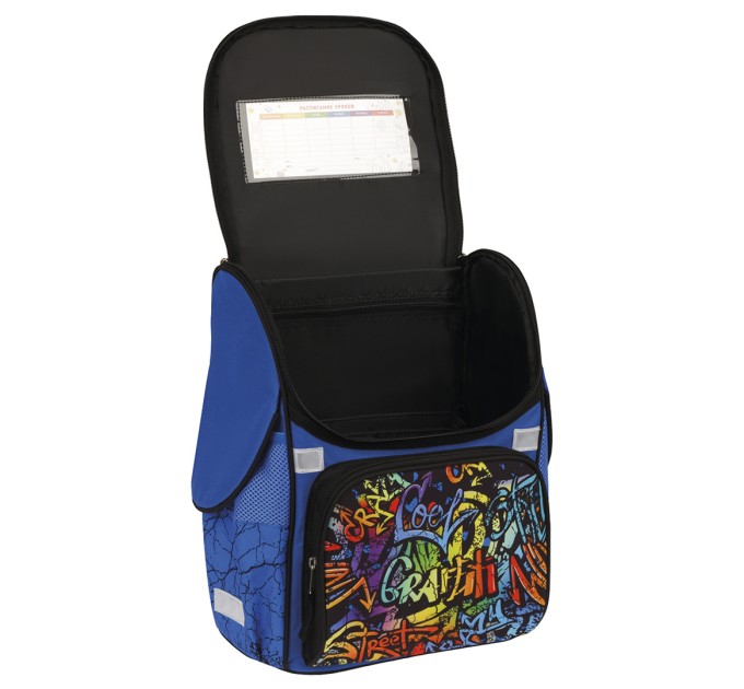 Ранец школьный Junior «Graffiti», 1 отделение, 3 кармана, анатомическая спинка Uni_17770