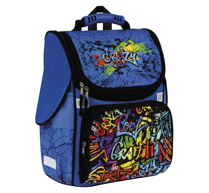 Ранец школьный Junior «Graffiti», 1 отделение, 3 кармана, анатомическая спинка Uni_17770