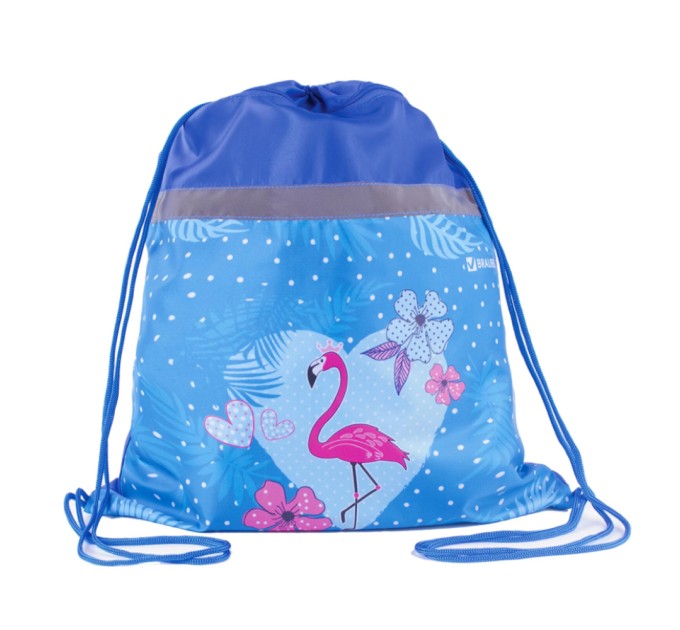 Мешок для обуви 1 отделение плотный, увеличенный размер, 49х41 см, «Flamingo» 229174