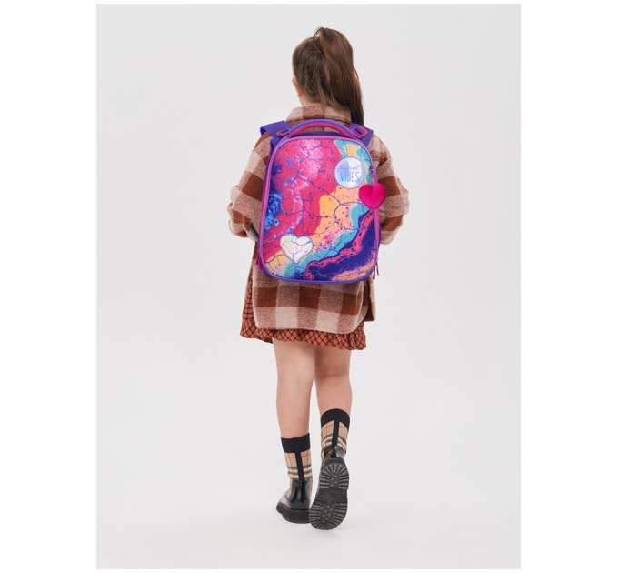 Ранец школьный Expert «Radiant Vibes», 2 отделения, 2 кармана, ортопедическая спинка RU06109