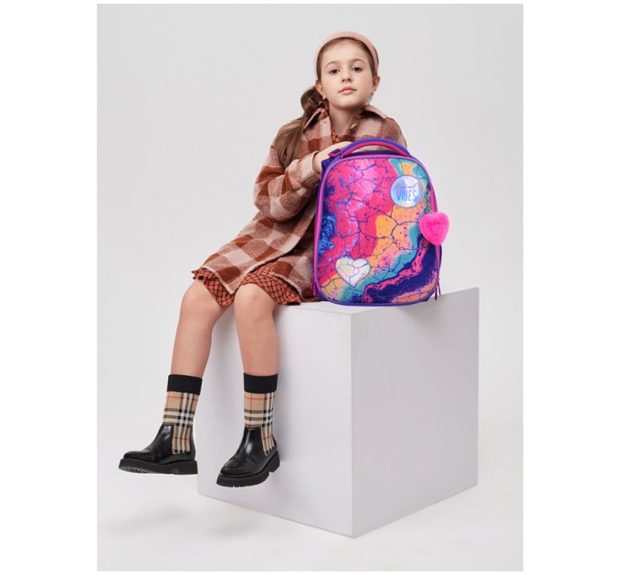 Ранец школьный Expert «Radiant Vibes», 2 отделения, 2 кармана, ортопедическая спинка RU06109