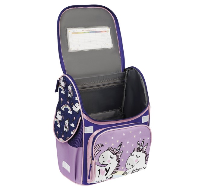 Ранец школьный Junior «Unicorns», 1 отделение, 3 кармана, анатомическая спинка Uni_17765