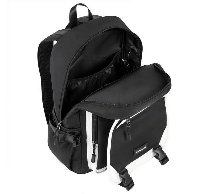 Рюкзак «Fusion», универсальный, черн. с бел. вставками, USB-порт, 1 отделение, 7 карманов 271657