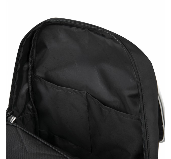 Рюкзак «Fusion», универсальный, черн. с бел. вставками, USB-порт, 1 отделение, 7 карманов 271657