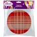 Тарелки бумажные круглые «Красно-белая клетка», d=23 см, 6 шт TRL-02