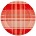 Тарелки бумажные круглые «Красно-белая клетка», d=23 см, 6 шт TRL-02