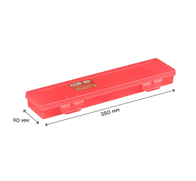 Пенал-футляр для кистей, 350х90х35 мм, пластик, ассорти 10122046
