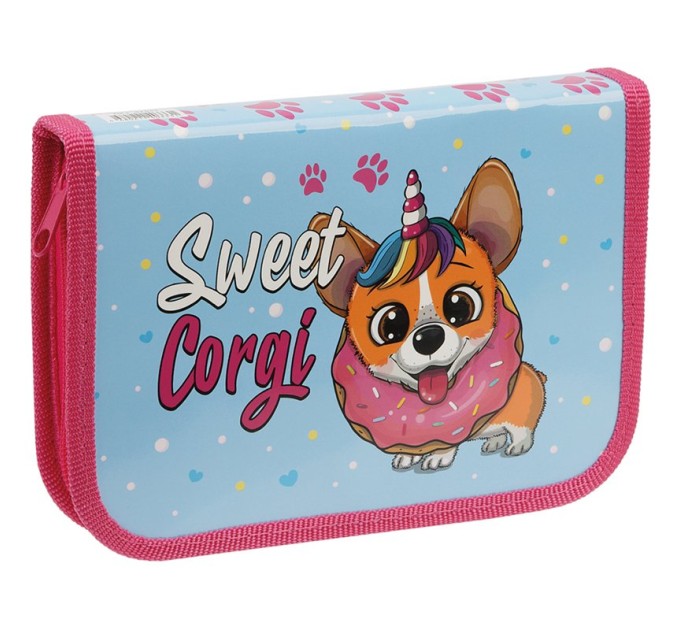 Пенал школьный, 1 отделение, «Sweet, corgi», ламинированный картон ПК1_42333