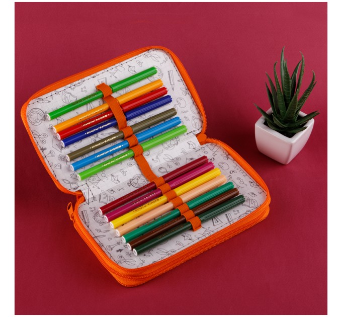 Пенал школьный, 2 отделения, «Приключения Енота» КТ_25496