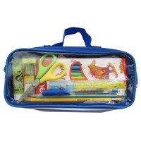 Набор школьных принадлежностей 9 предметов (пенал в ПОДАРОК)