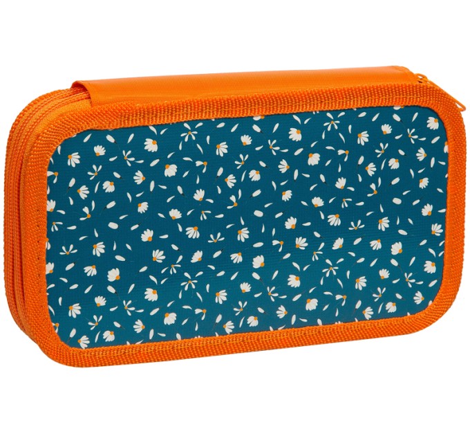 Пенал школьный, 2 отделения, «Ромашки» ПК11-20_ПО-090_25469