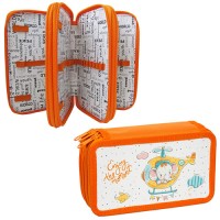 Пенал школьный, 3 отделения, «Веселый слоненок» 30П25/3_ПК12_16154