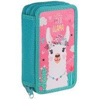 Пенал школьный, 3 отделения, «Лама», ламинированный картон ПК3_29127