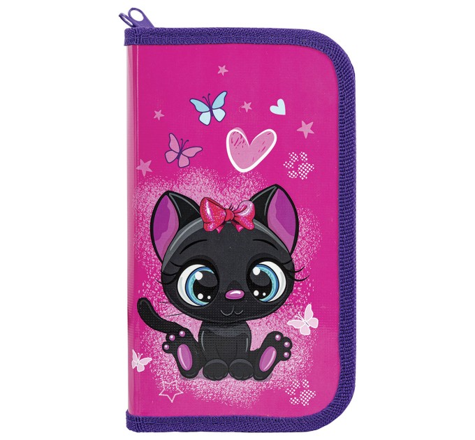 Пенал школьный, 2 отделения, «Black kitten» 270881