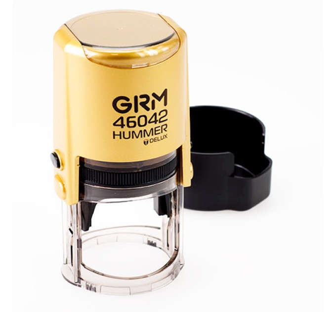 Оснастка для круглой печати d-42 с в боксе, золотой корпус GRM 46042