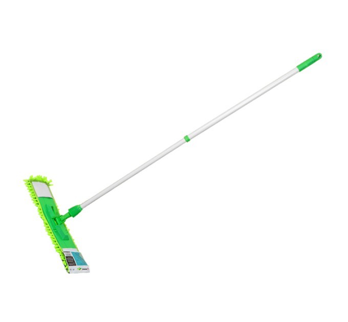 Швабра для пола с насадкой из шенилла, зеленая 43-401013