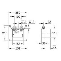 Скрытый монтажный ящик Grohe Contromix Surf