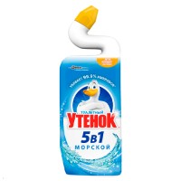 Средство по уходу за унитазом УТЕНОК Туалетный 5 в 1, «Морской», 500 мл