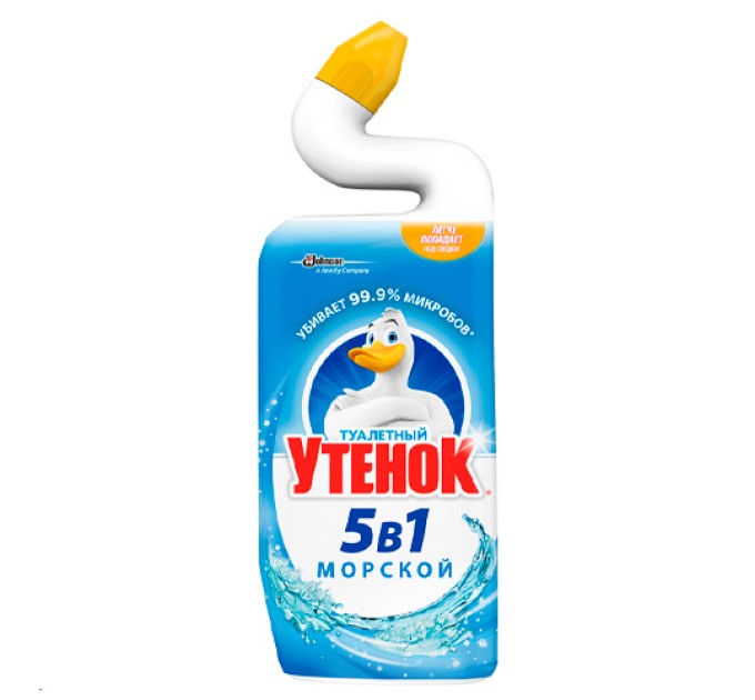 Средство по уходу за унитазом УТЕНОК Туалетный 5 в 1, «Морской», 500 мл
