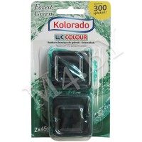 Таблетки для сливного бачка HAL Kolorado Colour, зеленый, 2 шт