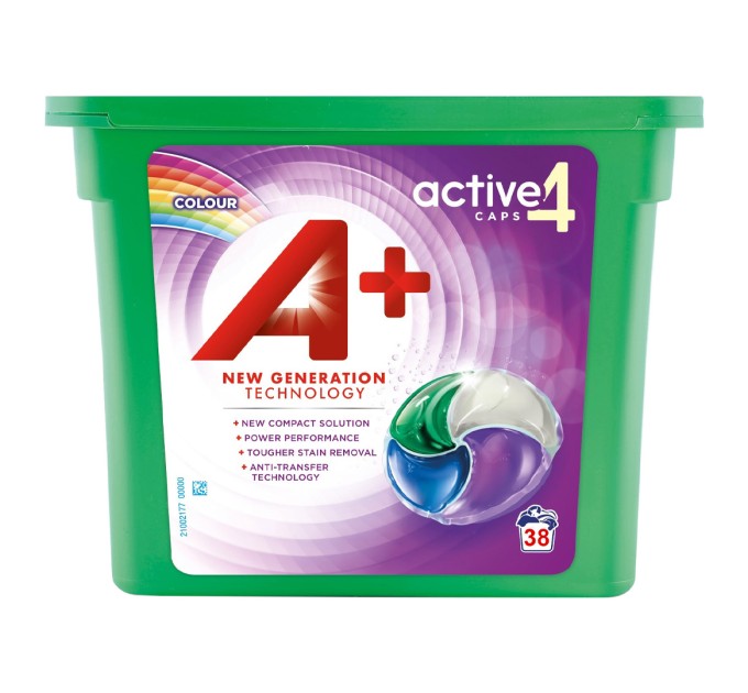 Капсулы для стирки белья универсальные A+ «Fresh Flowers», 38 шт по 26 г