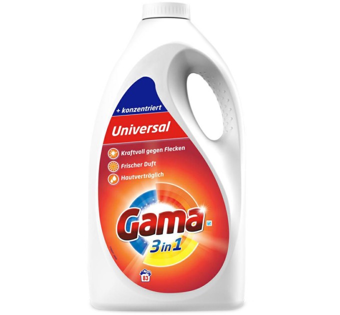 Гель для стирки универсальный Gama, 4.15 л