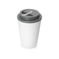 Пластиковый стакан Take away с двойными стенками и крышкой с силиконовым клапаном, 350 мл