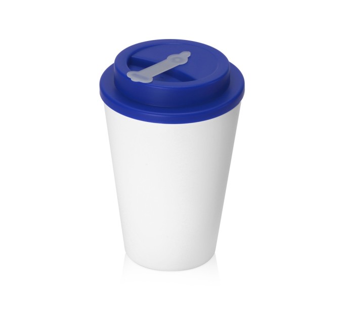 Пластиковый стакан Take away с двойными стенками и крышкой с силиконовым клапаном, 350 мл