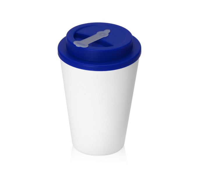 Пластиковый стакан Take away с двойными стенками и крышкой с силиконовым клапаном, 350 мл