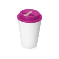 Пластиковый стакан Take away с двойными стенками и крышкой с силиконовым клапаном, 350 мл