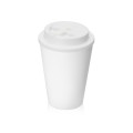Пластиковый стакан Take away с двойными стенками и крышкой с силиконовым клапаном, 350 мл