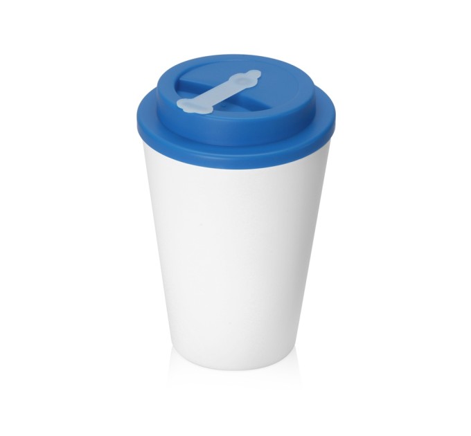 Пластиковый стакан Take away с двойными стенками и крышкой с силиконовым клапаном, 350 мл