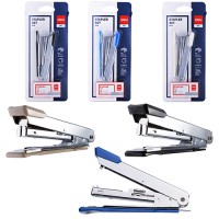 Степлер №10 до 15 листов + скобы в блистере, Deli 0214