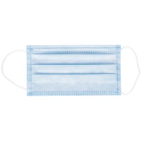 Маска гигиеническая, набор 50 шт., одноразовая 3-х сл. с носовым фиксатором на резинках, пакет 630768