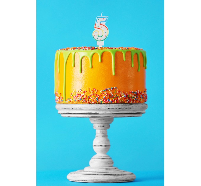 Свеча-цифра 5 MESHU MS_32385