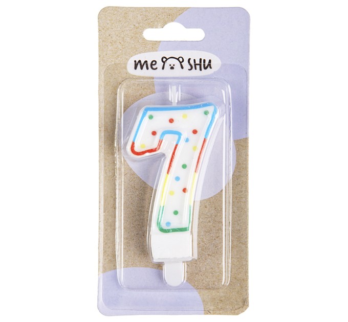 Свеча-цифра 7 MESHU MS_32389