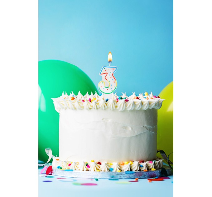 Свеча-цифра 3 MESHU MS_32381