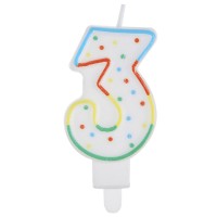 Свеча-цифра 3 MESHU MS_32381