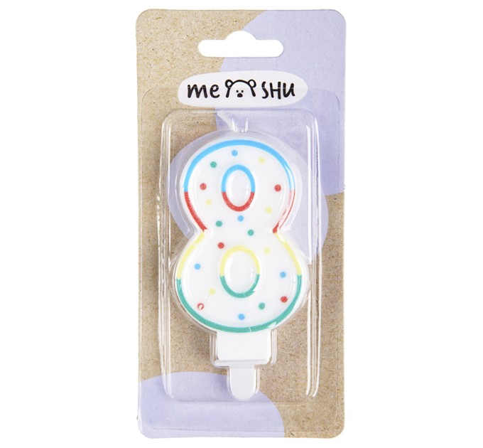 Свеча-цифра 8 MESHU MS_32391