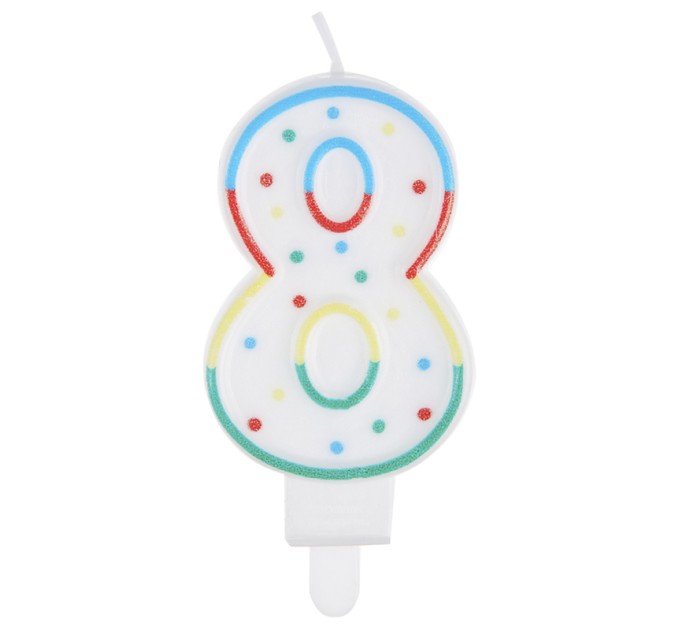 Свеча-цифра 8 MESHU MS_32391