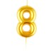 Свеча-цифра 8 MESHU, золотая, 6 см MS_59358
