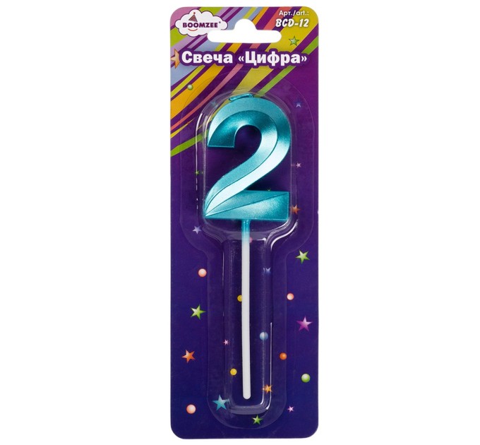 Свеча-цифра 2 BCD-12/2