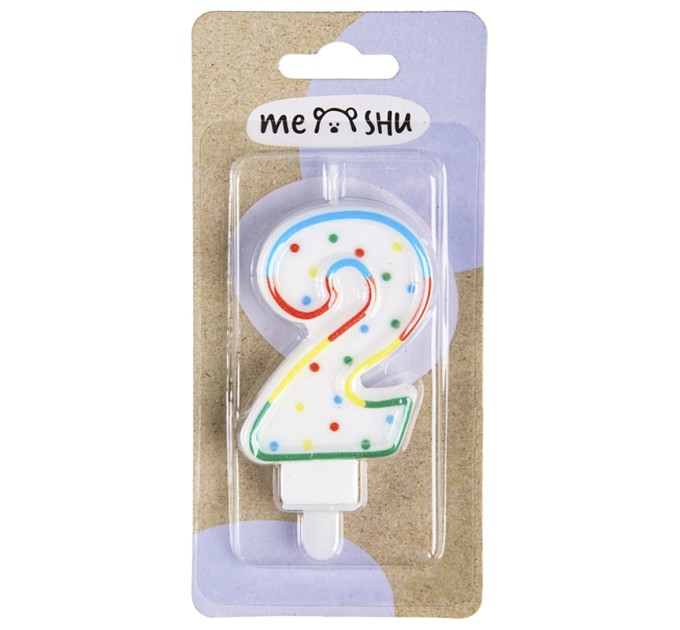 Свеча-цифра 2 MESHU MS_32379