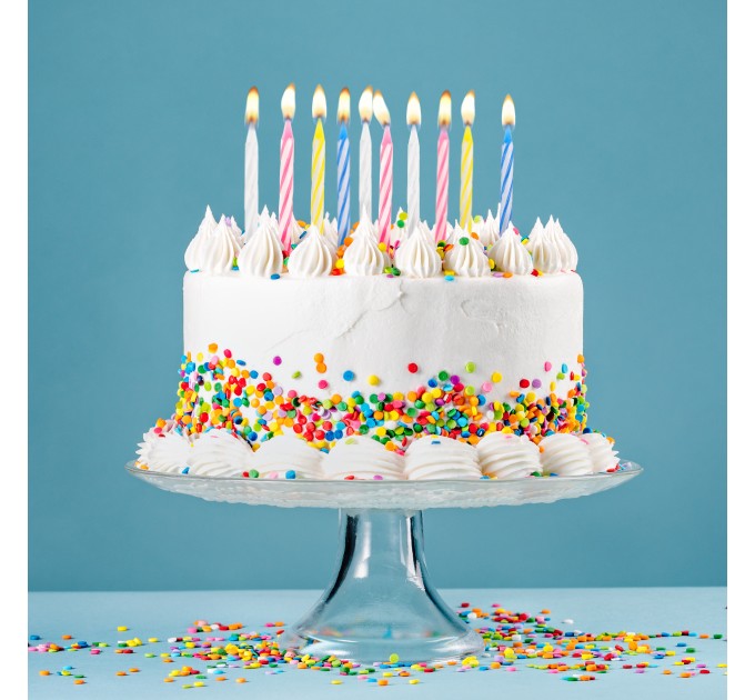 Свечи-мини 2-х цветные, с держателями, 5.5 см, 24 шт., блистер MS_32371