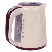 Чайник электрический SONNEN, 1.7 л, 2200 Вт, бежевый/красный КТ-002