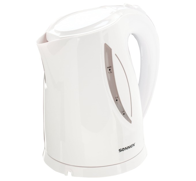 Чайник электрический SONNEN, 1.7 л, 2200 Вт, белый КТ-1758