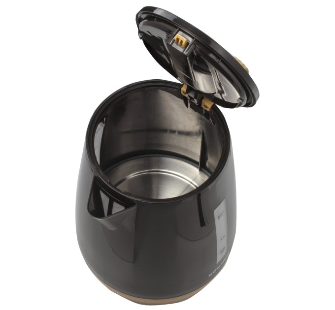 Чайник электрический SONNEN, 1.7 л, 2200 Вт, черный/горчичный КТ-1776