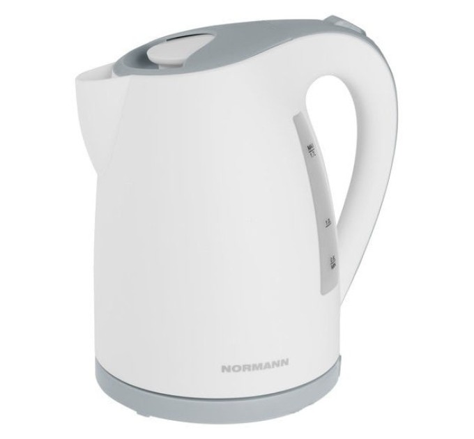 Чайник электрический NORMANN, 1.7 л., белый/серый AKL-334