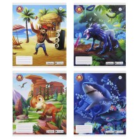 Тетрадь А5, 18 л., линейка, «Ассорти» (Живая тетрадь) С1115